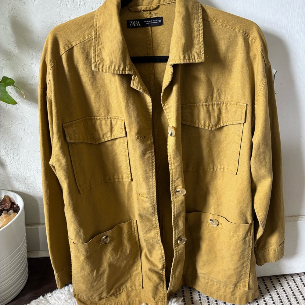 Zara Men's Ochre Shirt Jacket